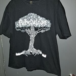 Rebellion Kids Black Tee with Tree Design